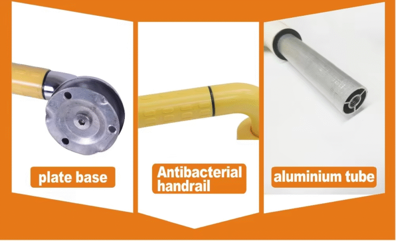 Plastic Flange Bathroom Handrail for Hospitals Disabled - Image 3