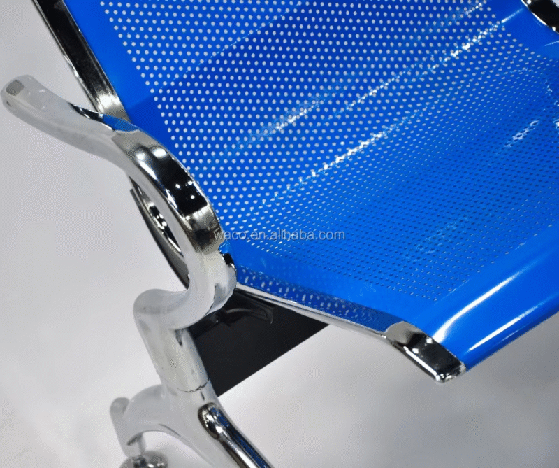 Stainless Steel Hospital Airport 3-seater Waiting Chair - Image 2